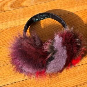 Jocelyn 100% Real Fur Multicolor Earmuffs